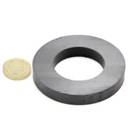 72mm O.D x 39mm I.D x 10mm thick Y30BH Ferrite Ring Magnet - 5.5kg Pull