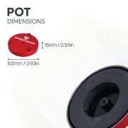 100mm dia x 15mm thick Ferrite Limpet Pot Magnet c/w M6 threaded hole - 55kg Pull