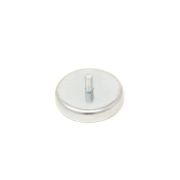 40mm dia x 8mm thick Ferrite Pot Magnet with M5 External Thread - 14.9kg Pull