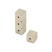 Neodymium Halbach Array Magnet 10 x 10 x 10mm with 2mm hole through the side
