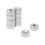 20mm dia x 10mm thick x 5.2mm c/sink Neodymium Magnet - 11kg Pull