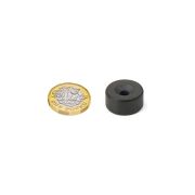 20mm dia x 10mm thick x 5.2mm c/sink Ferrite Magnet - 1.2kg Pull