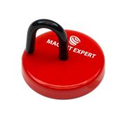 55mm dia x 11mm thick Ferrite Limpet Pot Magnet c/w M6 threaded hole - 31kg Pull