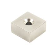 30 x 30 x 15mm thick x 6.5mm c/s N42 Neodymium Magnet - 30kg Pull