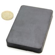 75 x 50 x 10mm thick Y30BH Ferrite Magnet - 4.8kg Pull
