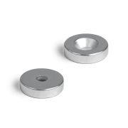 20mm dia x 5mm thick x 5.2mm c/s Zinc Plated N42 Neodymium Magnet - 8.3kg Pull