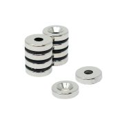 20mm dia x 5mm thick x 6mm c/s Neodymium Magnet - 7.1kg Pull