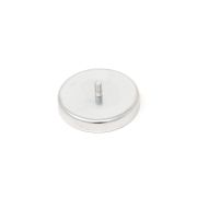 57mm dia x 10mm thick Ferrite Pot Magnet wth M5 External Thread - 35.5kg Pull