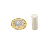 9mm dia x 25mm thick N42 Neodymium Magnet - 3.8kg Pull