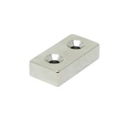40 x 20 x 10mm thick x 5.5mm c/s N42 Neodymium Magnet - 24.4kg Pull