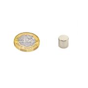 8mm dia x 7.25mm thick N42 Neodymium Magnet - 2.4kg Pull