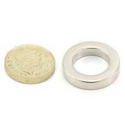 25mm O.D x 16mm I.D x 5mm thick N42 Neodymium Magnet - 9.4kg Pull