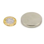 35mm dia x 5mm thick N42 Neodymium Magnet - 13.6kg Pull