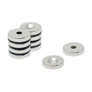 25mm dia x 5mm thick x 6mm c/sink Neodymium Magnet - 11.2kg Pull