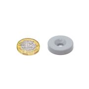 26mm dia x 6mm thick x 6mm c/sink PTFE Spray Coated Neodymium Magnet - 6kg Pull (South)