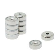 20mm dia x 7mm thick x 4mm c/sink N42 Neodymium Pot Magnet - 13.2kg Pull
