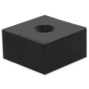 50 x 50 x 25mm thick Rubber Coated N42 Neodymium Magnet with 8.2mm dia c/sunk hole - 84kg Pull (North/South)