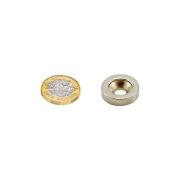 20mm dia x 5mm thick x 6mm c/s Neodymium Magnet - 7.1kg Pull