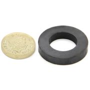 32mm O.D x 18mm I.D x 5.5mm thick Y30BH Ferrite Ring Magnet - 1kg Pull