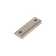 40 x 13.5 x 5mm thick Neodymium Channel Magnet w/ 2x 3.3mm c/sunk holes - 17kg Pull