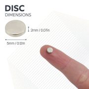 5mm dia x 2mm thick N35 Neodymium Magnet - 0.51kg Pull