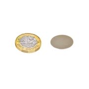 20mm dia x 0.5mm thick N42 Neodymium Magnets - 0.48kg Pull
