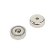 25mm dia x 8mm thick x 5.5mm c/bore N42 Neodymium Pot Magnet - 20kg Pull