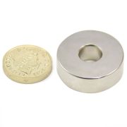 30mm O.D. x 10mm I.D. x 10mm thick Diametrically Magnetised N42 Neodymium Ring Magnet