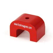 Large Red Alnico Horseshoe Magnet - 11kg Pull (30 x 45 x 30mm)