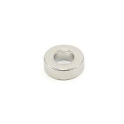 19.1 mm dia x 6.4mm thick N42 Neodymium Magnet with 9.5mm hole - 8.1kg Pull